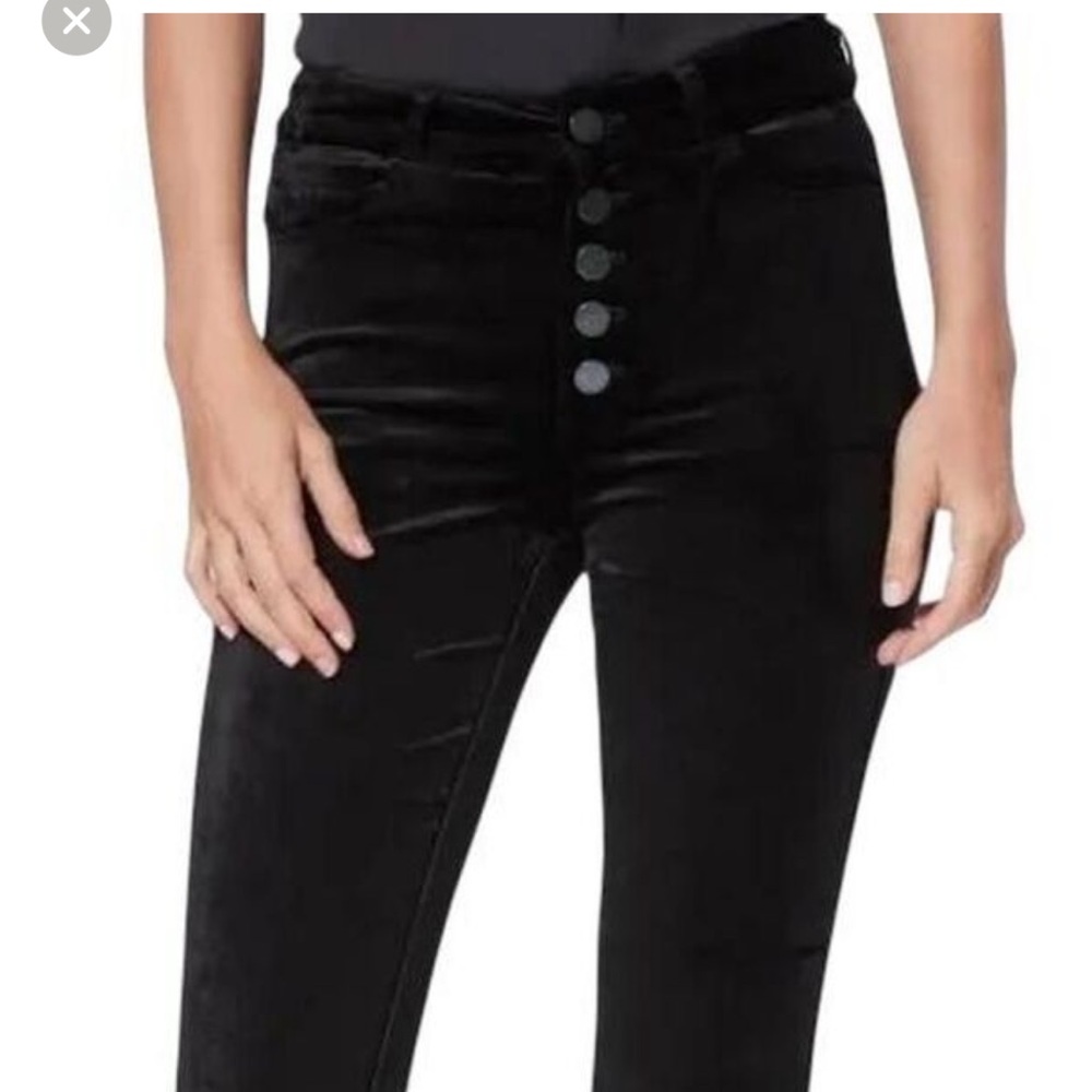 PAIGE Black Velvet Trousers